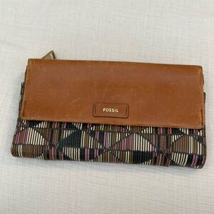 Fossil Brown and Multicolor Wallet